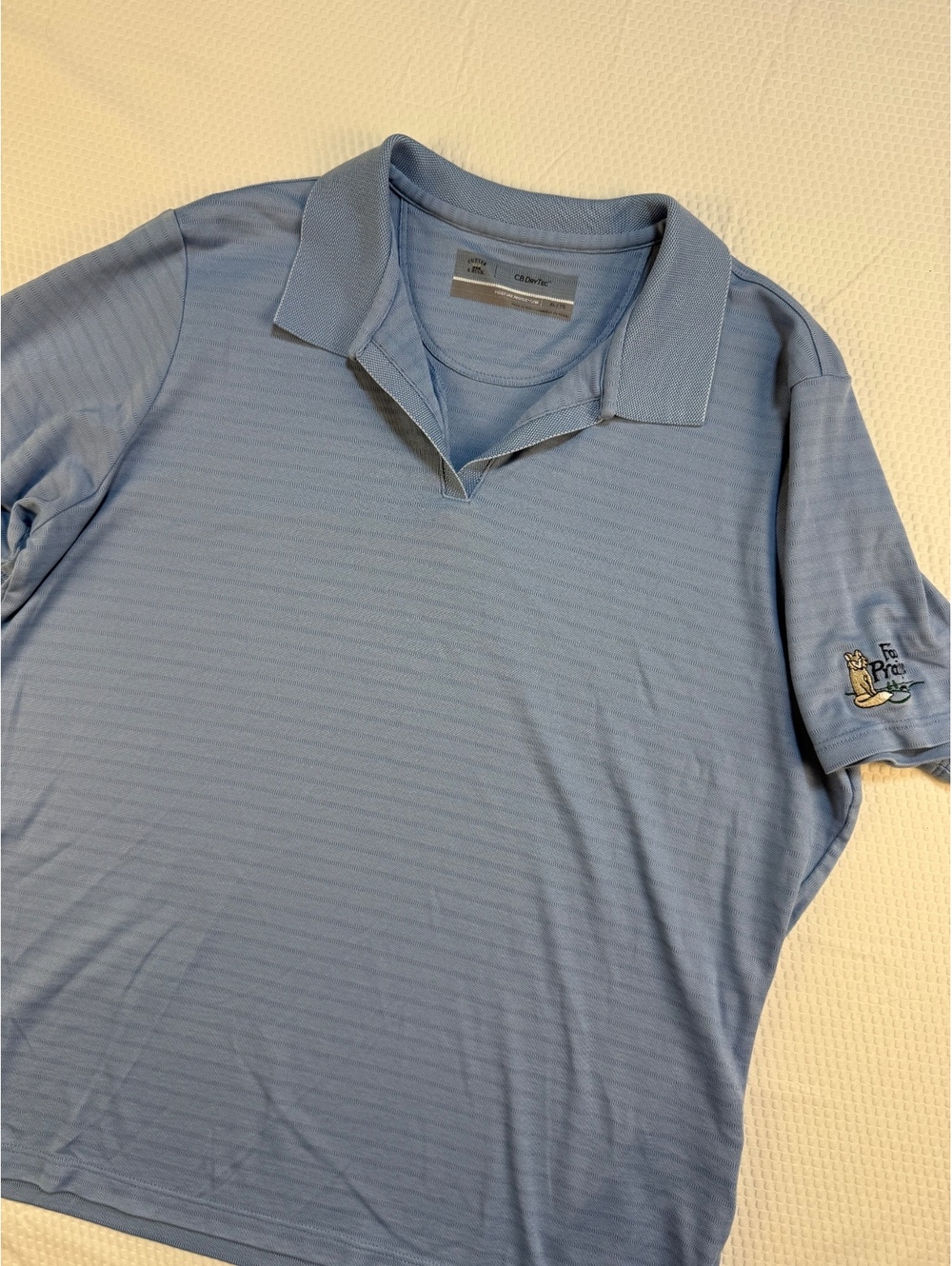 Cutter & Buck Womens XL Fox Prairie Golf Polo Blue CB DryTec Pima Cotton